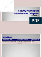 Security Planning and Administrative Delegation: Lesson 6