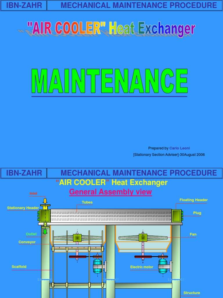 Air Cooler Maintenance | PDF | Leak | Heat Exchanger