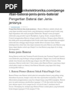Download Pengertian Baterai Dan Jenis by RizalKurniawan SN249756329 doc pdf