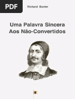 Uma Palavra Sincera Aos Não Convertidos Richard Baxter