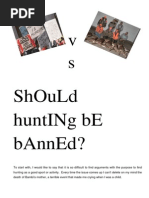 Should Hunting Be Banned?