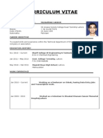 Curriculum Vitae: Personal Details - Muhammad Hashir