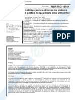 NBR 19011 - Diretrizes Para Auditorias de Sistema de Gestao Da Qualidade e Ou Ambiental