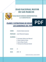 Planes y Estrategias de Desarrollo de Los Gobiernos Del Peru