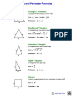 Area Perimeter Formula