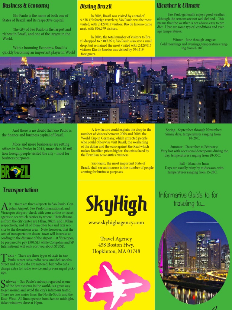 BRAZIL TRAVEL BROCHURE intelligence overview