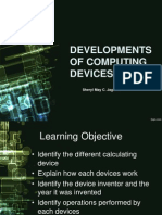 Developments of Computing Devices: Sheryl May C. Jagonia