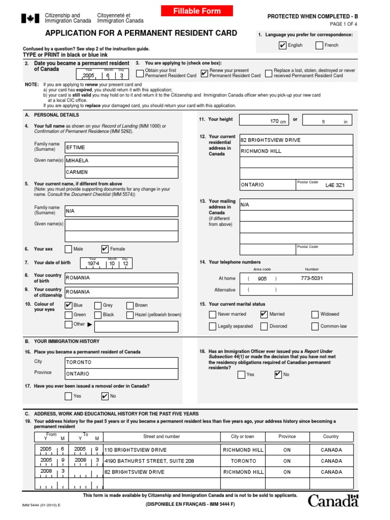 IMM5444E Meme PDF | PDF | Permanent Residence (United States) | Government  Information
