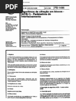 NBR 11420 PB 1496 - Algoritmos de Cifracao Em Blocos - (ACB-1) - Parametros de Interfaceamento