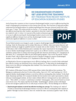 Do Disadvantaged Students Get Less Effective Teaching. Key Findings From Recent Institute of Education Science Studies. NCEE (2014)