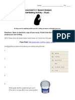 Assessment 2 1: Speech Analysis Self Editing Activity 20 Pts