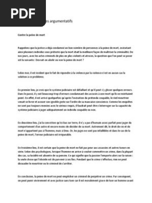 Le Texte Argumentatif