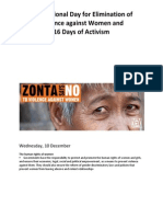 Zonta Says No - 16 Days of Activism - Day 16