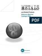 Metals and Related Products Reference Materials Catalogue 2008