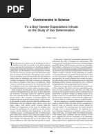 It's A Boy! Gender Expectations Intrude On The Study of Sex Determination