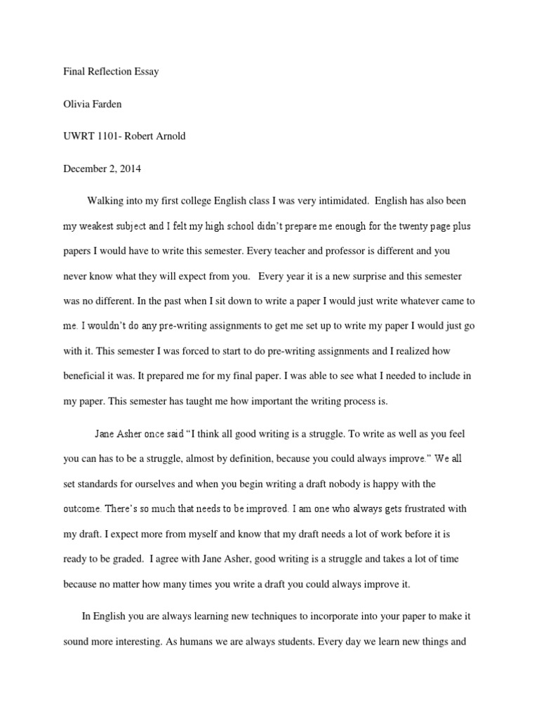 Peer tutoring final reflection essay 08 image