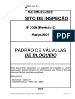 Requisito de Inspecao Padrao de Valvulas de Bloqueio