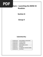 Case Analysis - Launching The BMW Z3 Roadster: Submitted by