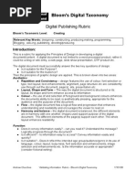 digital publishing rubric