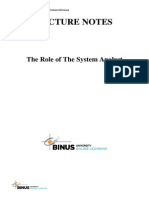 The Role Of The System Analyst