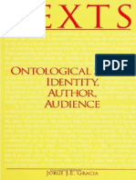 (SUNY Series in Philosophy) Jorge J. E. Gracia-Texts_ Ontological Status, Identity, Author, Audience-State University of New York Press