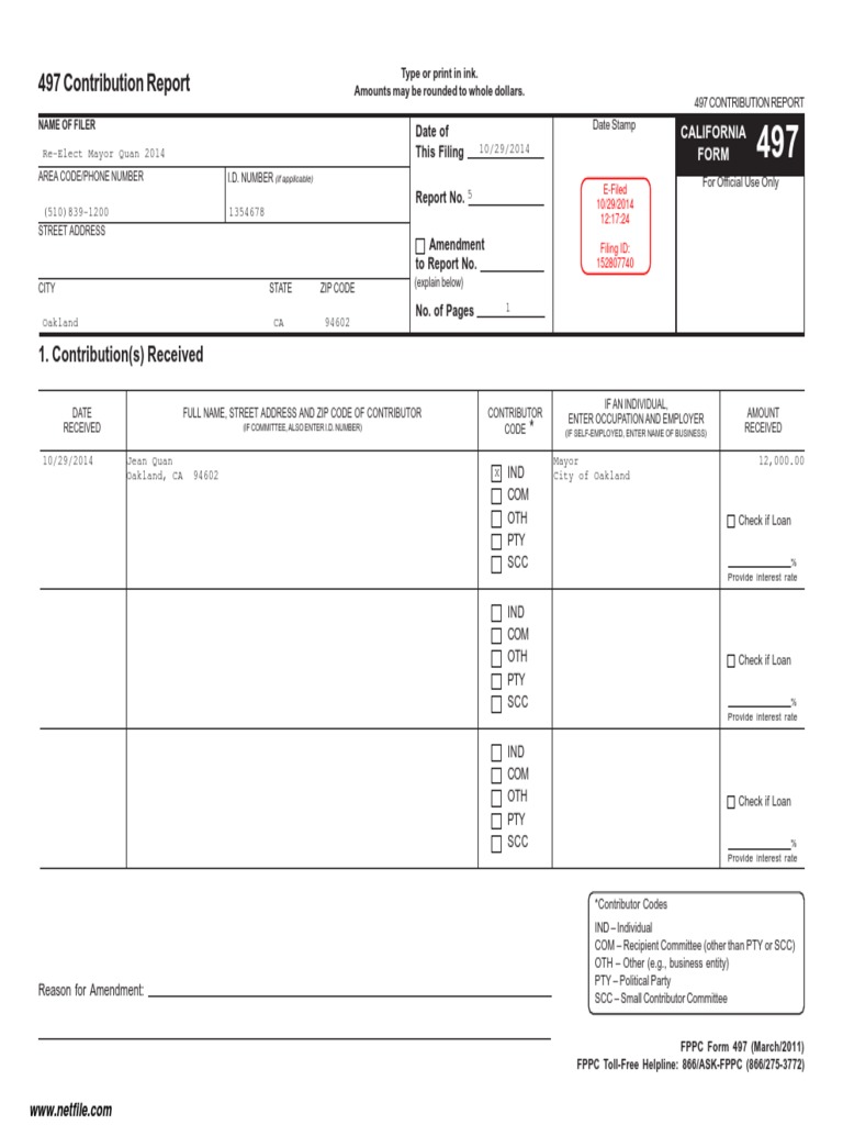 Political Contribution Filing | PDF