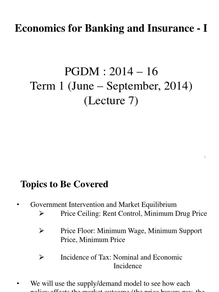 Lecture 7 Price Effect And Government Intervention Bi Minimum