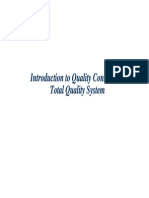 Introduction to Quality Control & Total Quality System