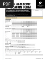 Application Form and Course Codes