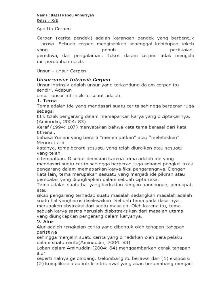 Apa Itu Cerpen
