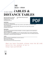 Timetables and Distance Tables