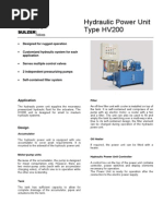 938 Ds Hydraulic Power Unit Type Hv200