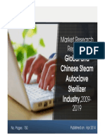 Global and Chinese Steam Autoclave Sterilizer Industry,: Market Research Report On