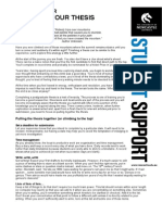 Tip Sheet for Finishing Your Thesis 2011