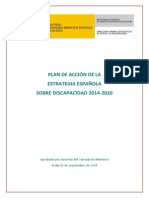Plan de Acción de La Estrategia Española Sobre Discapacidad 2014 -2020.