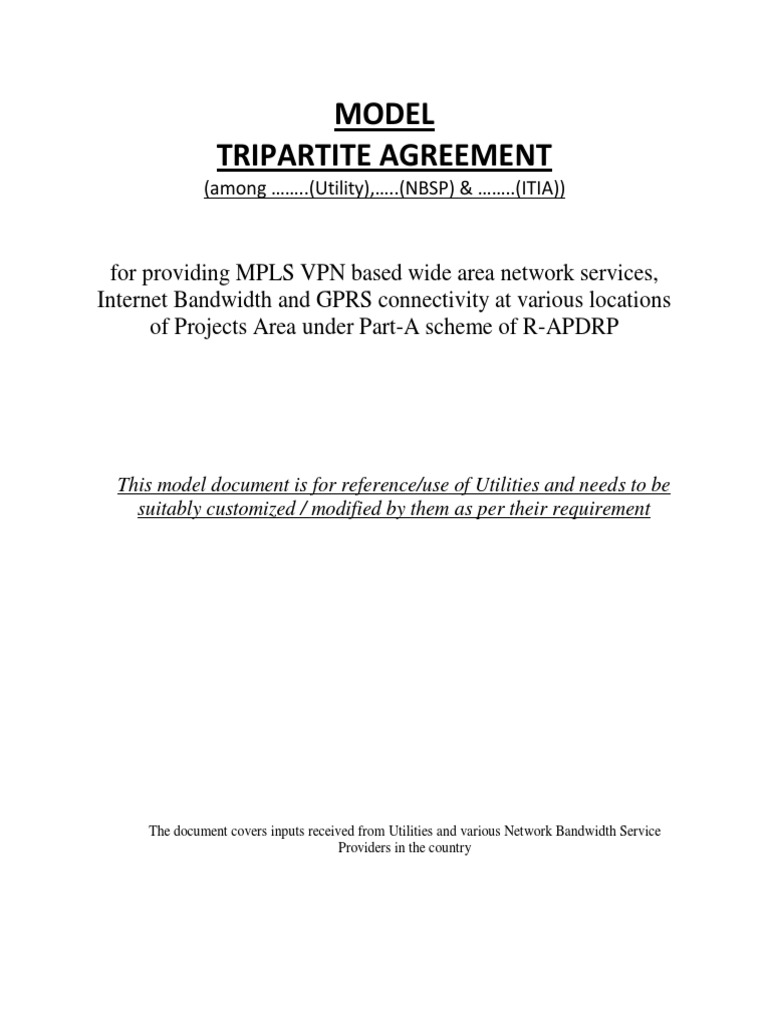 tripartite agreement for third party payment