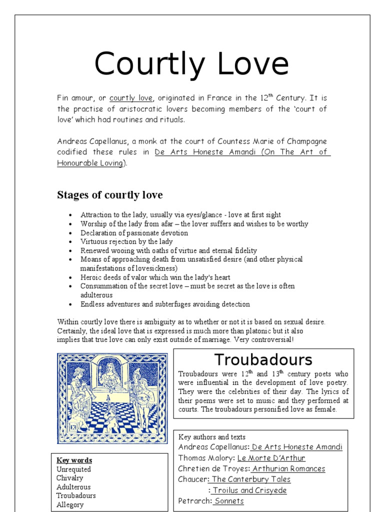 thesis about courtly love