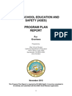 After School Education and Safety (Ases) Program Plan: For Grantees