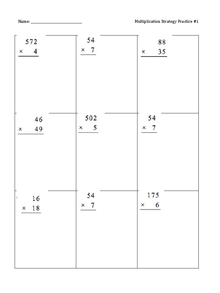 Mixed Multiple Digits | PDF