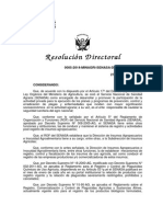 Resolución Directoral Nº 0005-2014-MINAGRI-SENASA-DIAIA y Anexos
