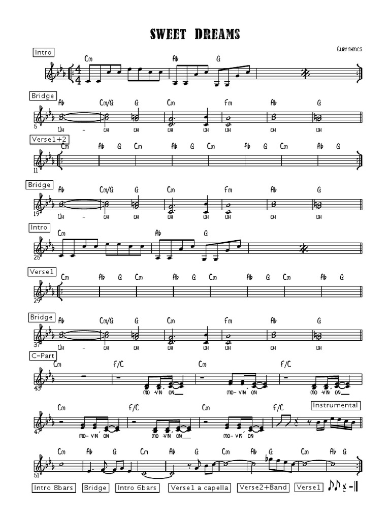 Sweet Dreams Sheet Music | PDF