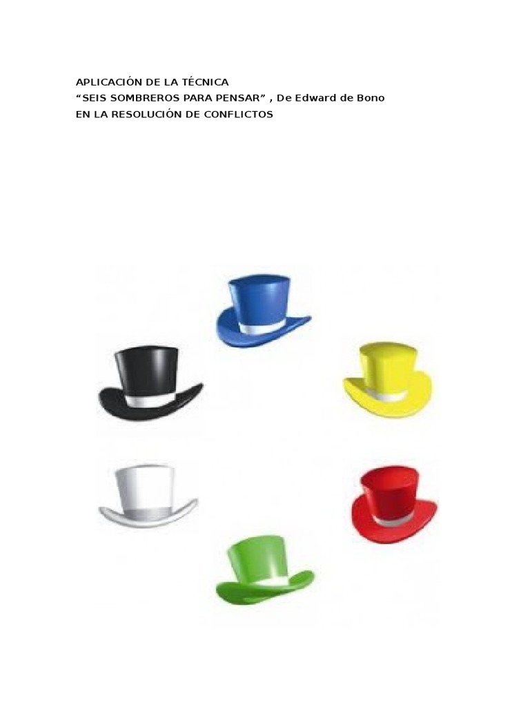 Ensayo. Seis Sombreros Para Pensar