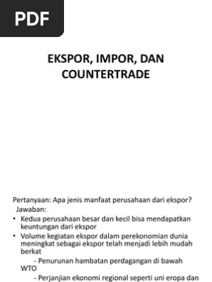 Ekspor Impor Dan Countertrade Full