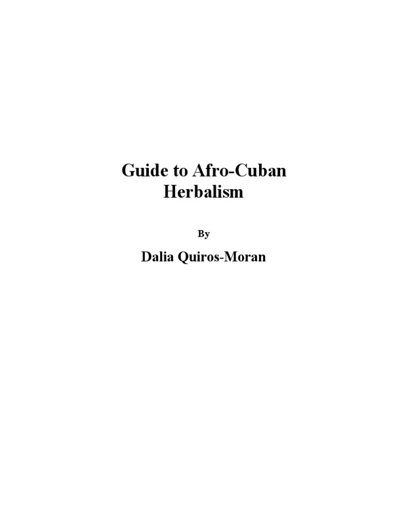 Guide To Afro-Cuban Herbs PDF Traditional Chinese Medicine Santería image pic