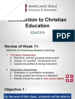 Educ310 - Intro To Christian Education 12