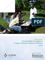 The Rockefeller Foundation's Program-Related Investments Portfolio