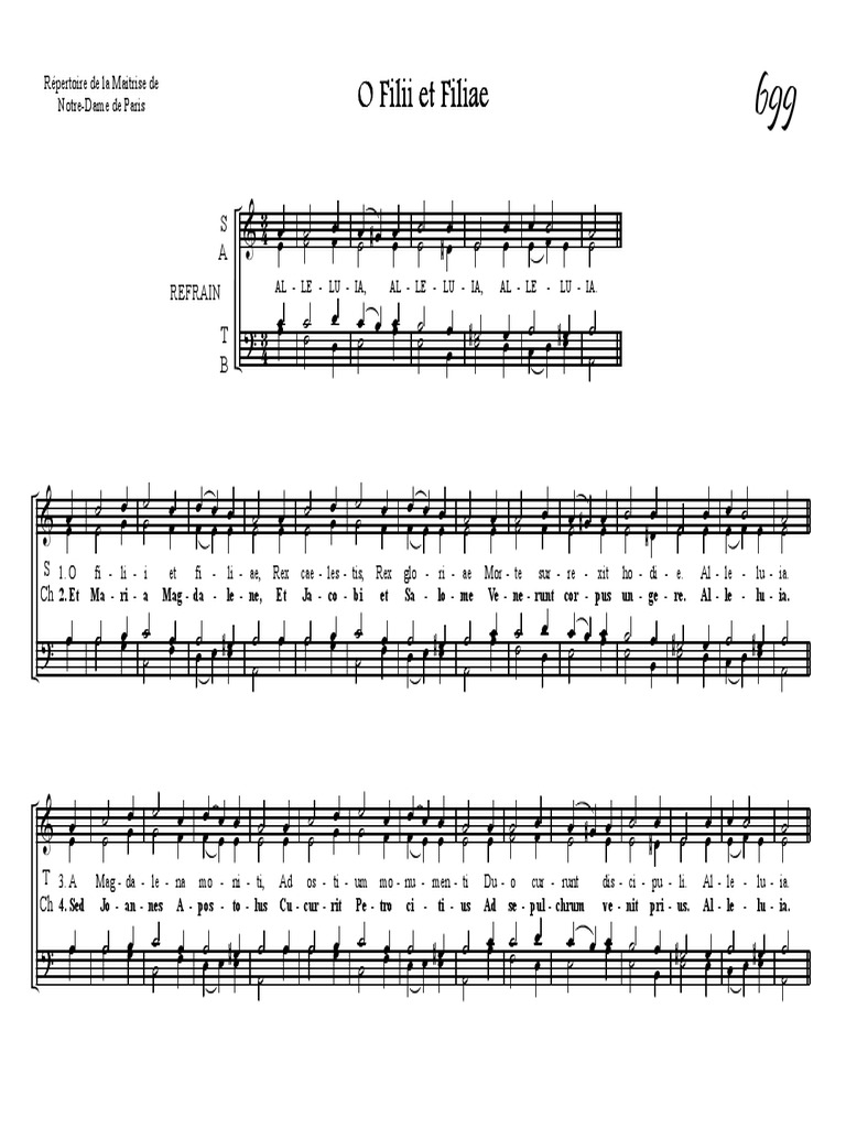 O Filii Et Filiae