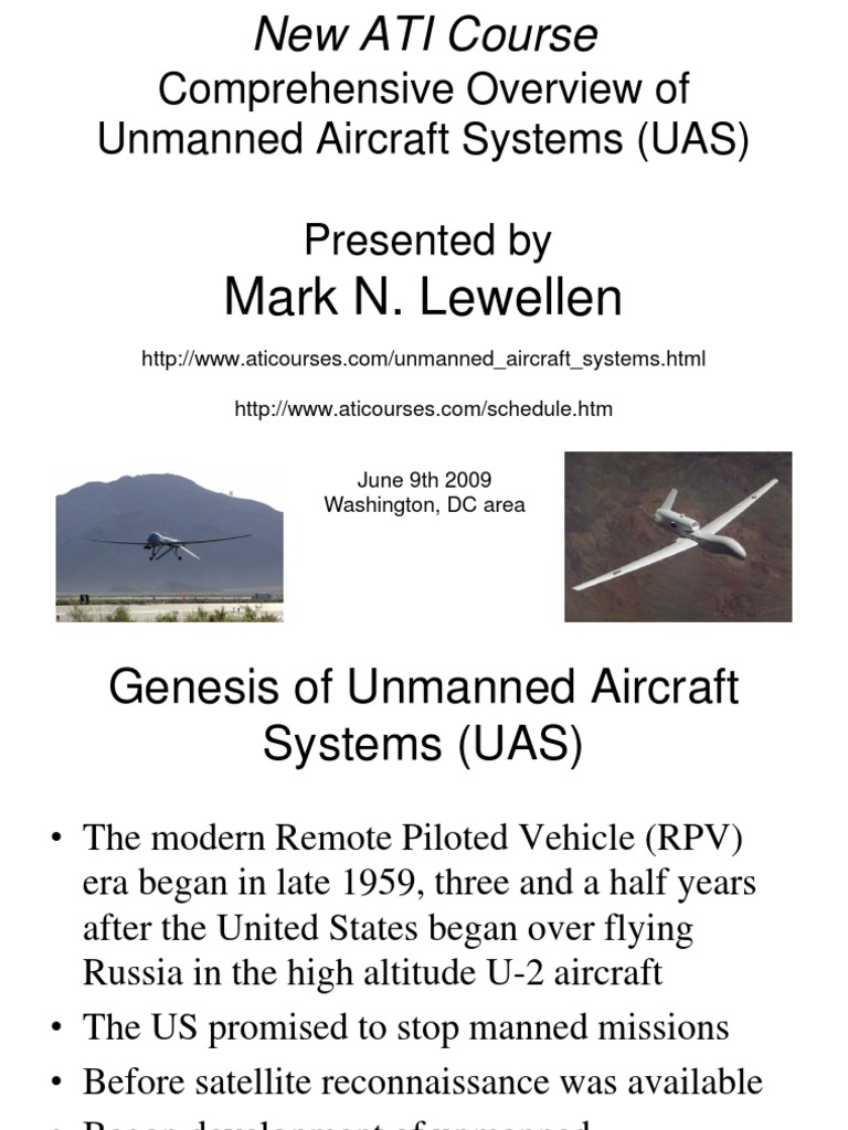 Overview of Unmanned Aircraft Systems | PDF | Unmanned Aerial Vehicle ...