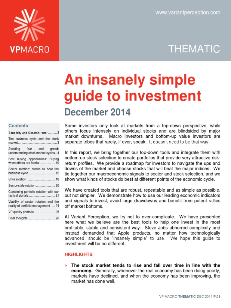 Insanely Simple Investment Guide | PDF | Recession | Stocks
