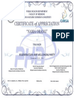 Certificate of Appreciation: "Nama Orang"